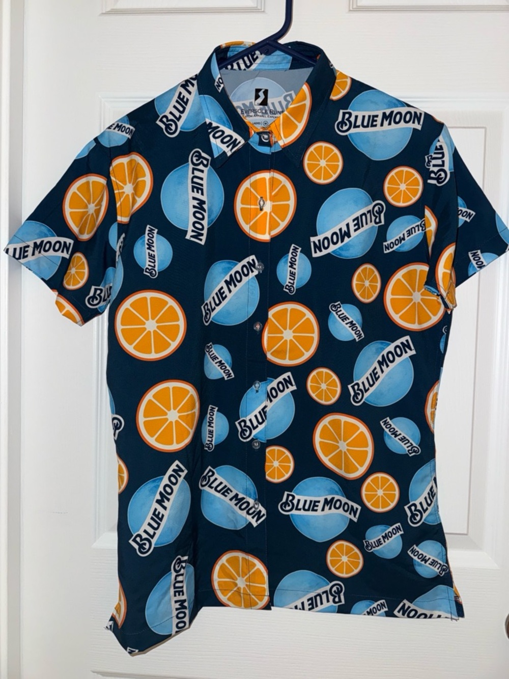 Orange Slice Short-Sleeve Shirt - Navy/Blue/Orange